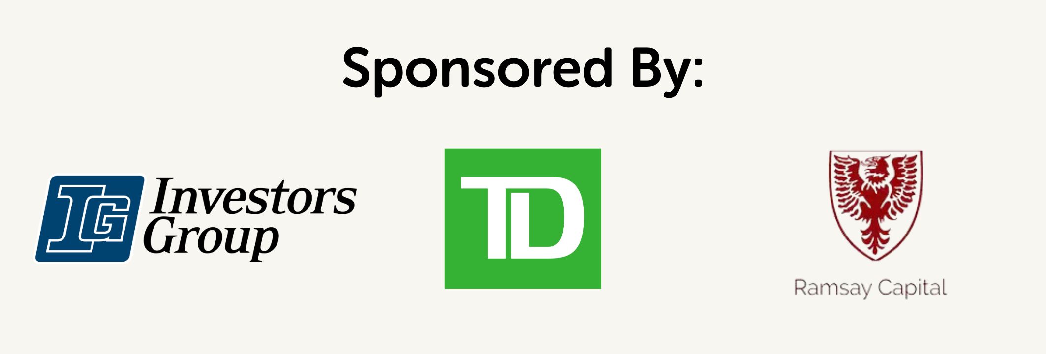 comedy event sponsors: IG Wealth Management, TD Canada Trust, Ramsay Capital